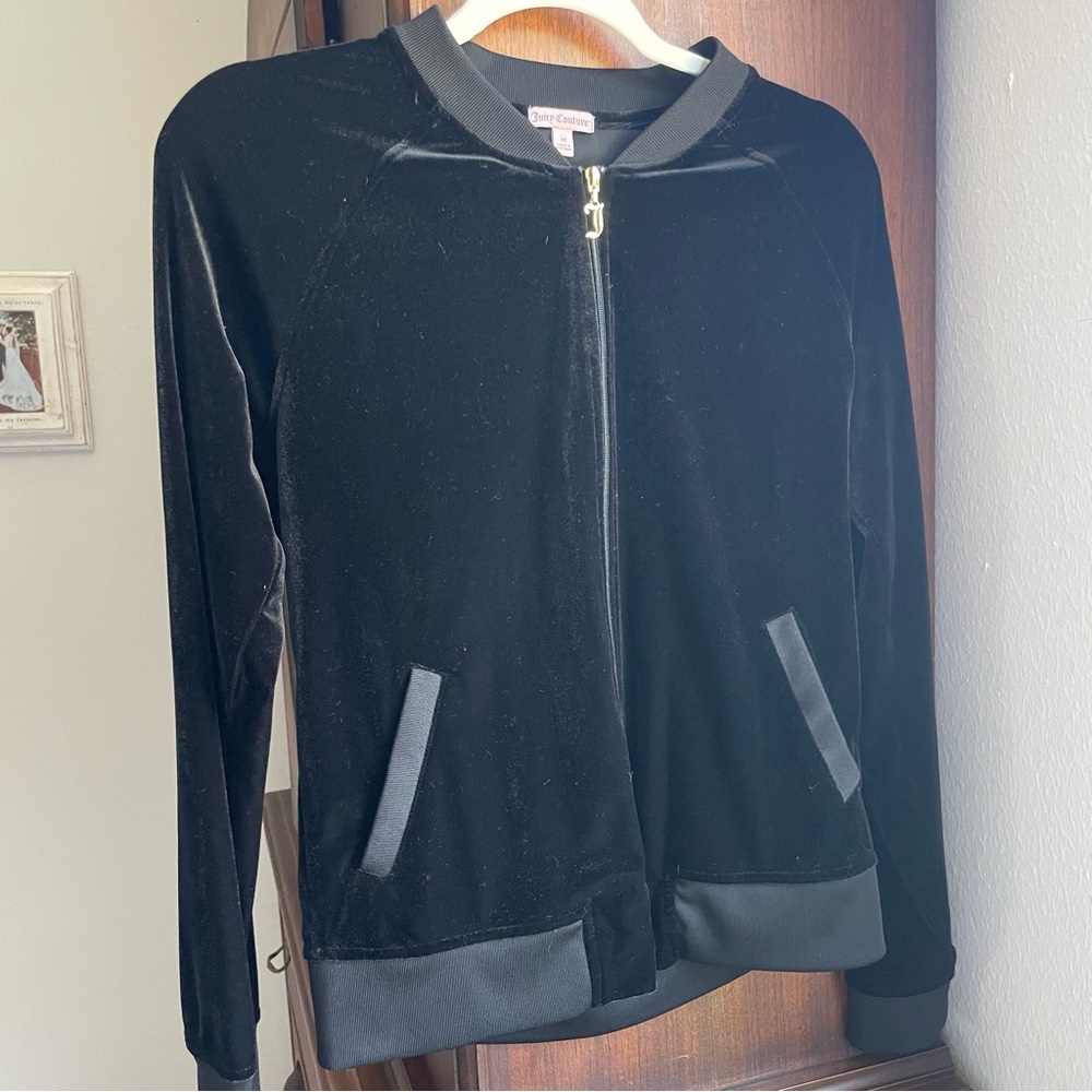 Juicy Couture Black Velour Jacket